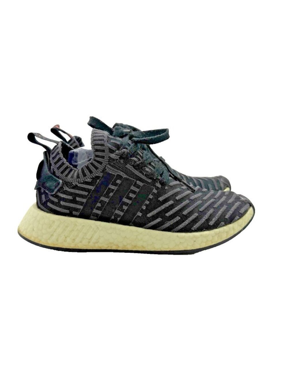 Adidas Women's NMD_R2 Primeknit Black/Pink Sz 9 BA7239 Athletic Running Shoes